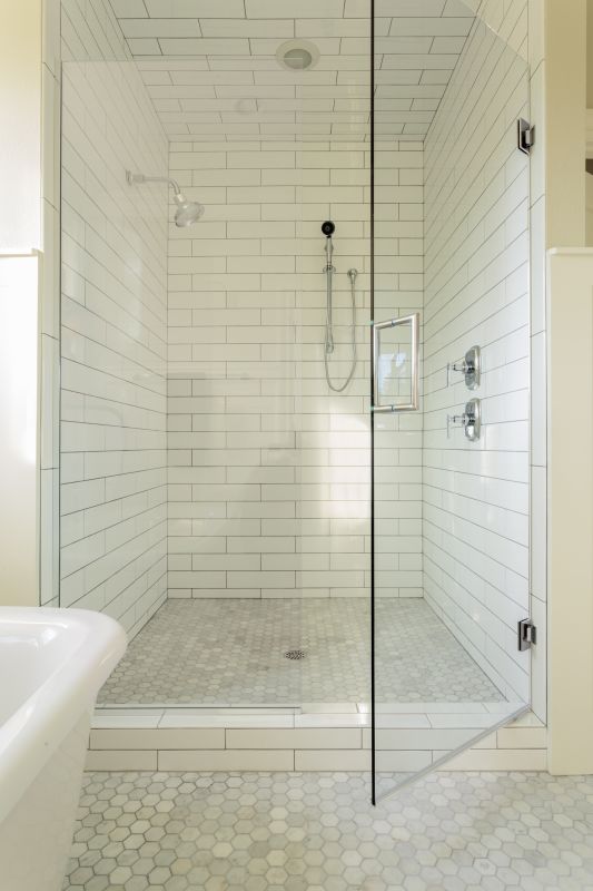 Stylish Shower with Custom Tile