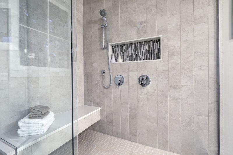 Luxury Shower with Stone Accents