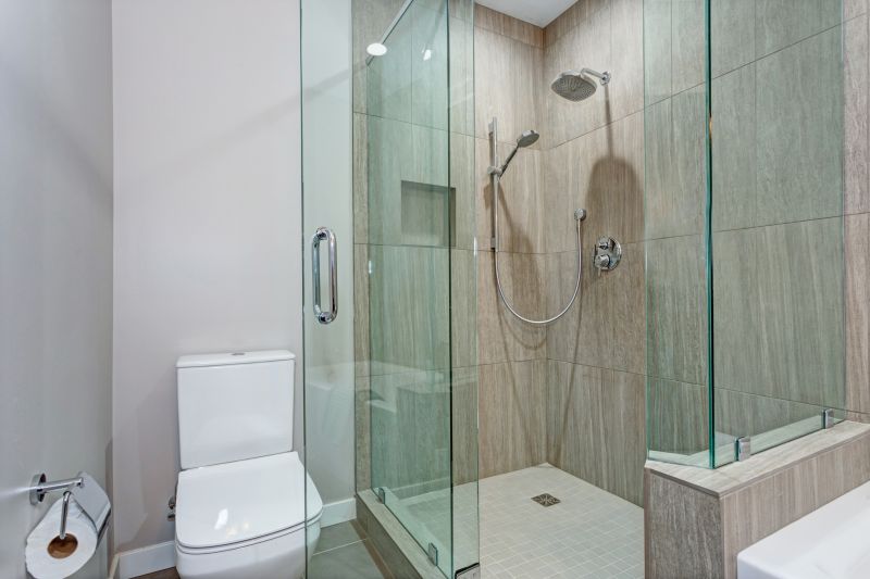 Corner Shower with Built-in Seating